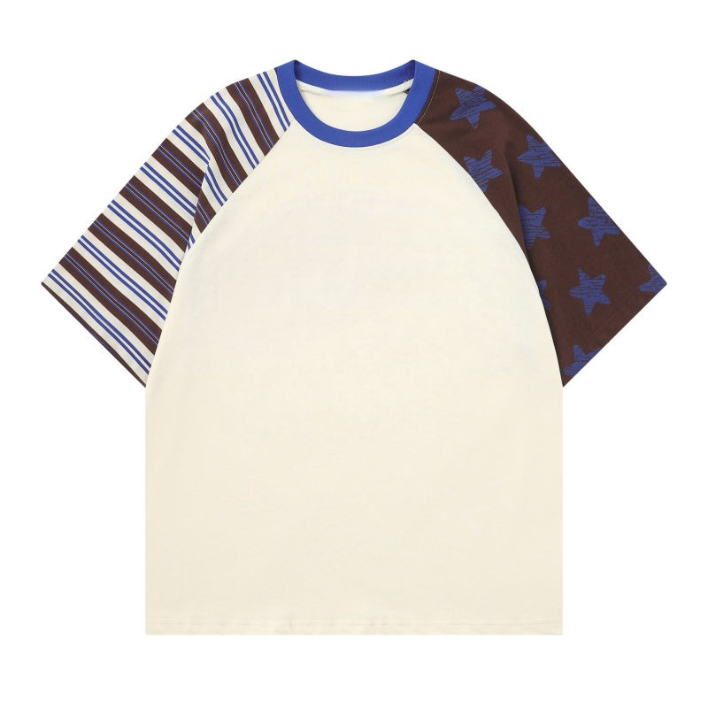 Vintage Colorblock Loose-Fit T-Shirt